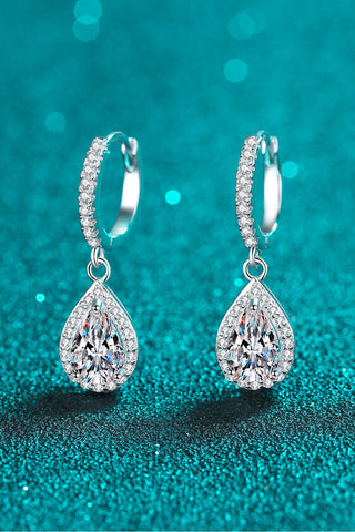 Moissanite Teardrop Earrings, Trendsi - A Blissfully Beautiful Boutique