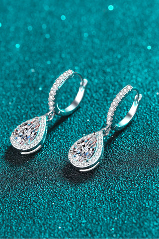 Moissanite Teardrop Earrings, Trendsi - A Blissfully Beautiful Boutique