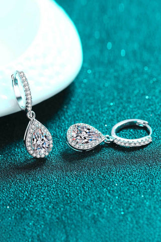 Moissanite Teardrop Earrings, Trendsi - A Blissfully Beautiful Boutique