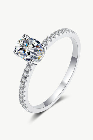 925 Sterling Silver Inlaid 1 Carat Moissanite Ring, Trendsi - A Blissfully Beautiful Boutique