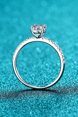 925 Sterling Silver Inlaid 1 Carat Moissanite Ring, Trendsi - A Blissfully Beautiful Boutique