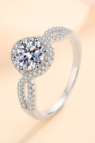 Feel The Joy 925 Sterling Silver Moissanite Ring, Trendsi - A Blissfully Beautiful Boutique