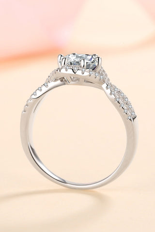 Feel The Joy 925 Sterling Silver Moissanite Ring, Trendsi - A Blissfully Beautiful Boutique