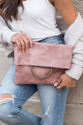 Fold over O ring Clutch, Aili's Corner - A Blissfully Beautiful Boutique