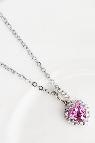 1 Carat Moissanite Heart Pendant Necklace, Trendsi - A Blissfully Beautiful Boutique