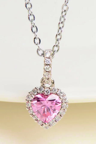1 Carat Moissanite Heart Pendant Necklace, Trendsi - A Blissfully Beautiful Boutique