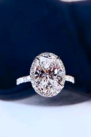 2 Carat Moissanite Platinum-Plated Ring, Trendsi - A Blissfully Beautiful Boutique