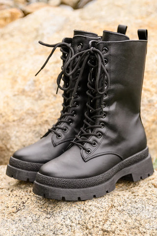 Fresh Feels Combat Boots In Black, Ave Shops - A Blissfully Beautiful Boutique