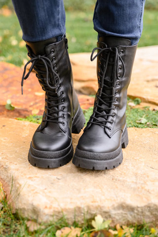 Fresh Feels Combat Boots In Black, Ave Shops - A Blissfully Beautiful Boutique