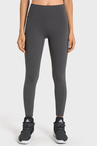 High-Rise Wide Waistband Yoga Leggings, Trendsi - A Blissfully Beautiful Boutique