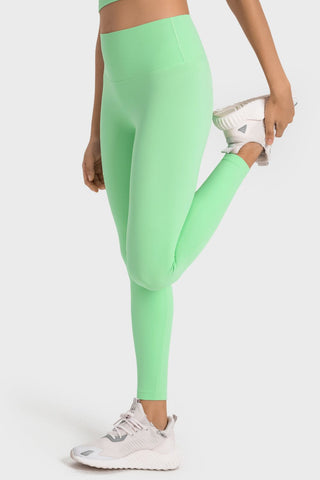 High-Rise Wide Waistband Yoga Leggings, Trendsi - A Blissfully Beautiful Boutique