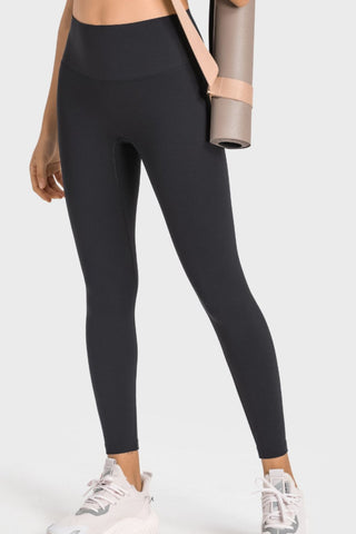 High-Rise Wide Waistband Yoga Leggings, Trendsi - A Blissfully Beautiful Boutique