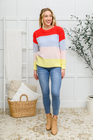 Bright Striped Knit Sweater, Ave Shops - A Blissfully Beautiful Boutique