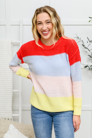 Bright Striped Knit Sweater, Ave Shops - A Blissfully Beautiful Boutique