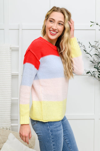 Bright Striped Knit Sweater, Ave Shops - A Blissfully Beautiful Boutique