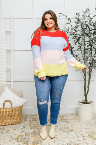 Bright Striped Knit Sweater, Ave Shops - A Blissfully Beautiful Boutique