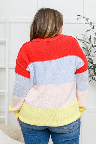 Bright Striped Knit Sweater, Ave Shops - A Blissfully Beautiful Boutique