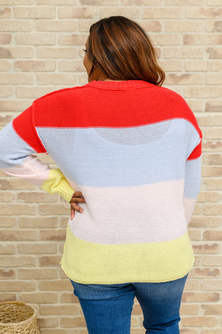 Bright Striped Knit Sweater, Ave Shops - A Blissfully Beautiful Boutique