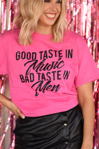 Good Taste In Music Bad Taste In Men Tee, P&PD Wholesale - A Blissfully Beautiful Boutique