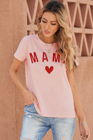 MAMA Heart Graphic Tee - A Blissfully Beautiful Boutique