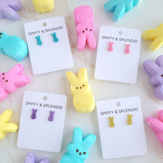 Glitter Bunny Studs - Yellow, Spiffy & Splendid - A Blissfully Beautiful Boutique