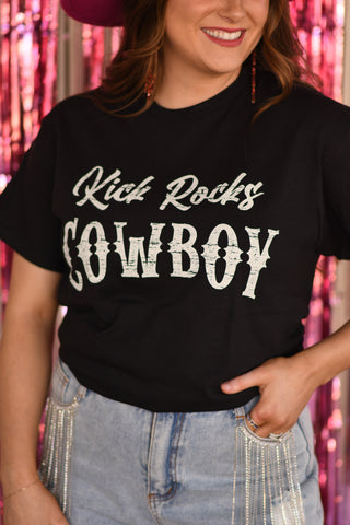 Kick Rocks Cowboy Tee, P&PD Wholesale - A Blissfully Beautiful Boutique