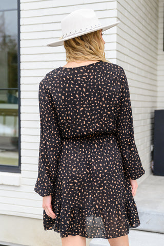 Make Your Happiness Long Sleeve Dress in Black, Ave Shops - A Blissfully Beautiful Boutique