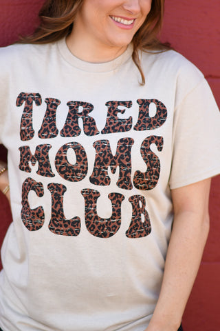 Tired Moms Club Leopard Tee, P&PD Wholesale - A Blissfully Beautiful Boutique