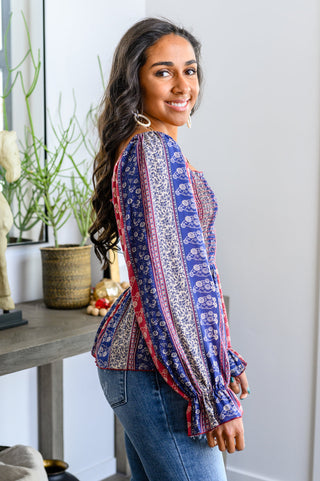 Afternoon Tea Smocked Long Sleeve Blouse, Ave Shops - A Blissfully Beautiful Boutique