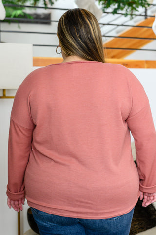 Behind The Scenes Waffle Knit Top, Ave Shops - A Blissfully Beautiful Boutique