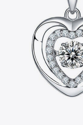 Moissanite Heart Pendant Necklace, Trendsi - A Blissfully Beautiful Boutique