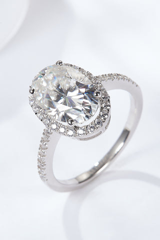 4.5 Carat Moissanite Halo Ring, Trendsi - A Blissfully Beautiful Boutique