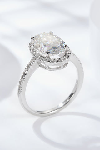 4.5 Carat Moissanite Halo Ring, Trendsi - A Blissfully Beautiful Boutique