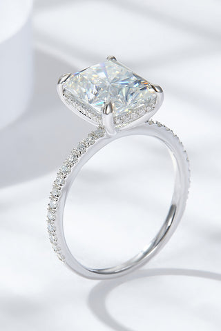 4 Carat Moissanite 4-Prong Side Stone Ring, Trendsi - A Blissfully Beautiful Boutique
