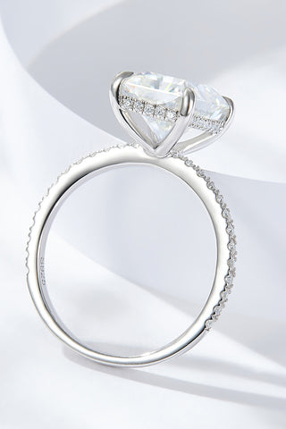 4 Carat Moissanite 4-Prong Side Stone Ring, Trendsi - A Blissfully Beautiful Boutique