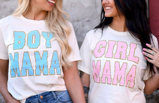 Boy Mama & Girl Mama Faux Patch Tees, P&PD Wholesale - A Blissfully Beautiful Boutique