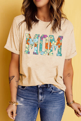 MOM Floral Graphic T-Shirt, Trendsi - A Blissfully Beautiful Boutique