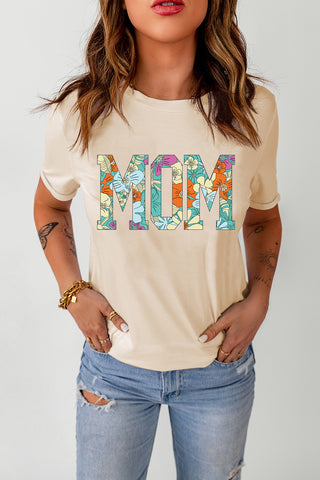 MOM Floral Graphic T-Shirt, Trendsi - A Blissfully Beautiful Boutique
