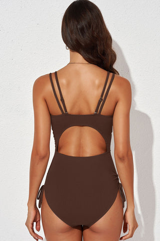 Tied Cutout Plunge One-Piece Swimsuit, Trendsi - A Blissfully Beautiful Boutique