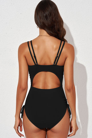 Tied Cutout Plunge One-Piece Swimsuit, Trendsi - A Blissfully Beautiful Boutique