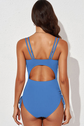 Tied Cutout Plunge One-Piece Swimsuit, Trendsi - A Blissfully Beautiful Boutique