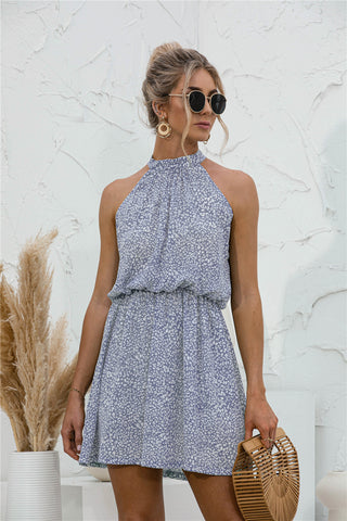 Floral Tied Sleeveless Mini Dress, Trendsi - A Blissfully Beautiful Boutique