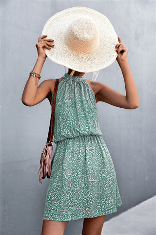 Floral Tied Sleeveless Mini Dress, Trendsi - A Blissfully Beautiful Boutique