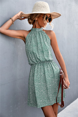 Floral Tied Sleeveless Mini Dress, Trendsi - A Blissfully Beautiful Boutique