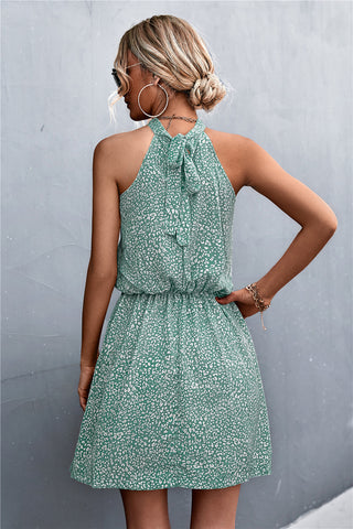 Floral Tied Sleeveless Mini Dress, Trendsi - A Blissfully Beautiful Boutique