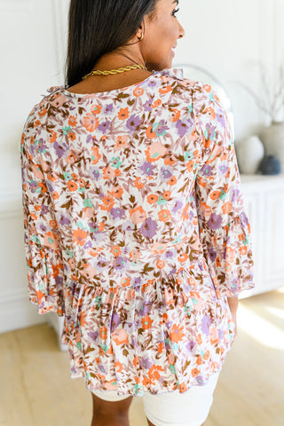 Let's Go Boho Floral Babydoll Top, Ave Shops - A Blissfully Beautiful Boutique