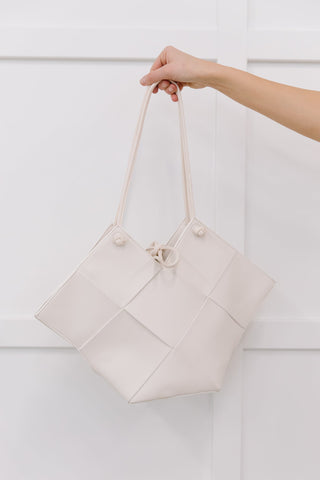 Woven Tote in White, Ave Shops - A Blissfully Beautiful Boutique