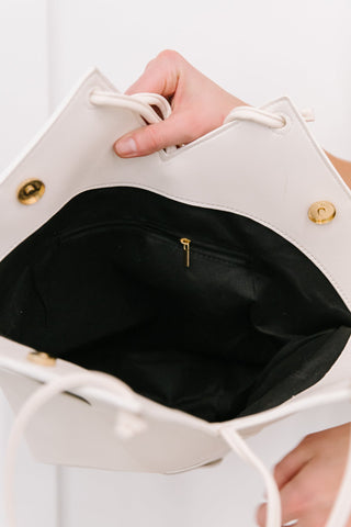 Woven Tote in White, Ave Shops - A Blissfully Beautiful Boutique