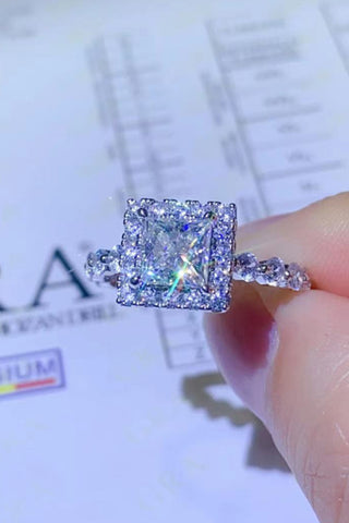 1 Carat Moissanite Square Ring, Trendsi - A Blissfully Beautiful Boutique