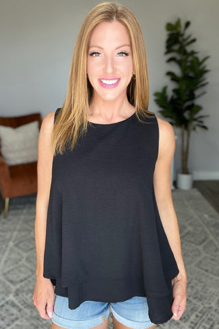 Double Tiered Flare Tank in Black, Ave Shops - A Blissfully Beautiful Boutique